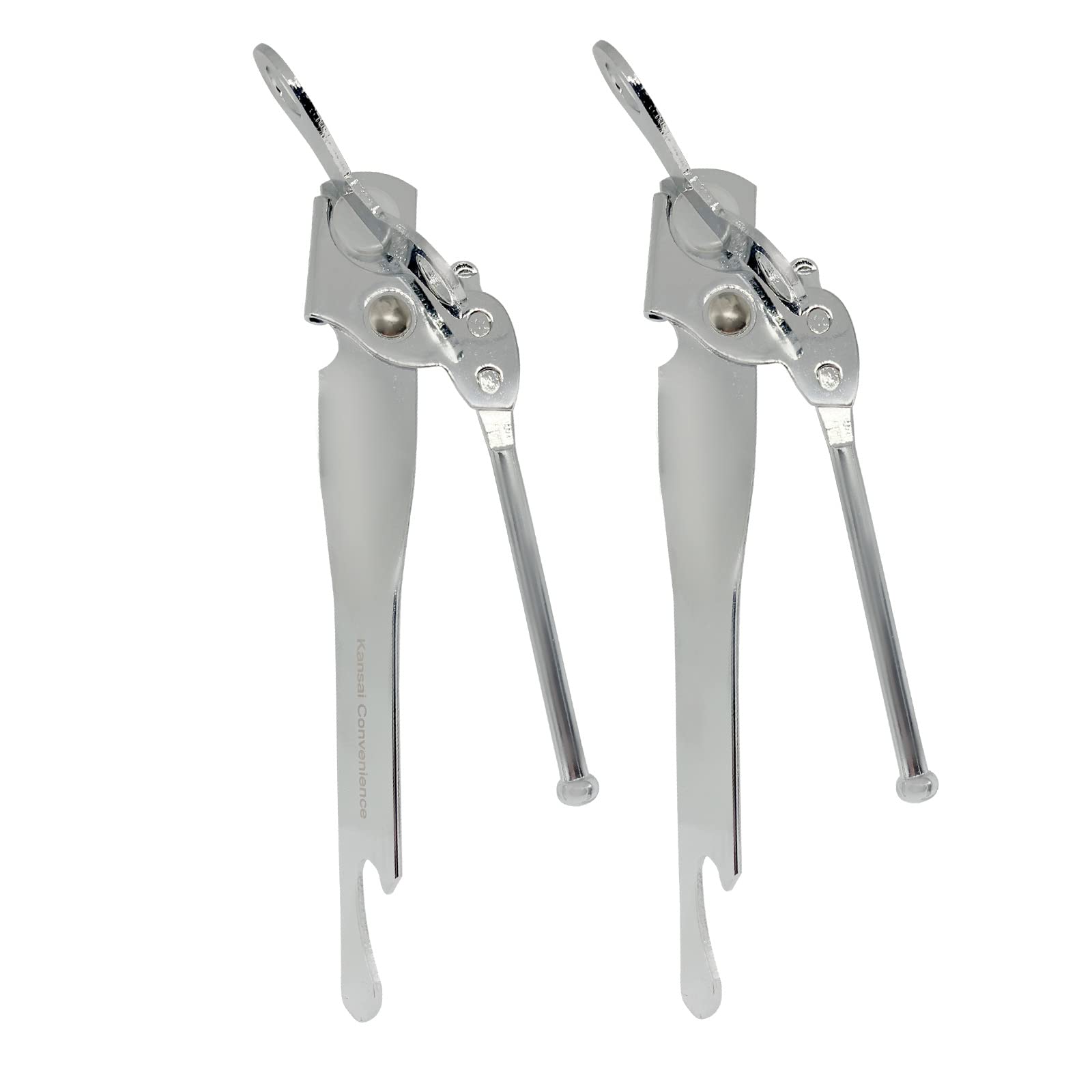 Kansai Convenience 3-in-1 Butterfly Can Opener Stainless Steel Heavy Duty Manual Multipurpose Can Opener Comfortable Handle Easy to Use Ideal for Every Kitchen Camping with Good Grip 2PK