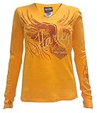 Harley-Davidson Women's Winged Long Sleeve Deep V-Neck Shirt 5U15-HB6Y (M)