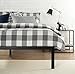 ZINUS Mia Metal Platform Bed Frame, Wood Slat Support, No Box Spring Needed, Easy Assembly, Black, King
