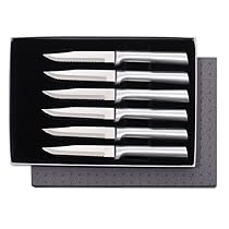 Rada Cutlery Serrated Steak Knife Set &ndash; Stainless Steel Knives With Aluminum Handles, Set of 6