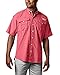 Columbia Men's Bahama II UPF 30 Short Sleeve PFG Fishing Shirt, Sunset Red, Large