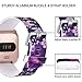 Maledan Bands Compatible with Fitbit Versa/Versa 2 Smartwatch/Versa Lite SE, Water Resistant Accessories Printed Strap Wristbands for Women Girls, Plum Butterfly, Large