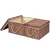 Decorative Storage Boxes 2-Pack - 15.7x11.8x7.9 Inch Fabric Memory Boxes With Lids