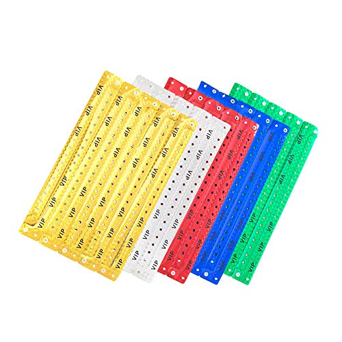 Ouchan Multicolor Holographic VIP Wristbands Variety Pack - 200 Pack Colored Wristbands for Events Club Music Meeting Party Wristbands - Thumbnail 3