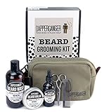 Beard Kit - Organic Mens Grooming Kit- Premium Beard Care Kit & Beard Grooming Kit Best Gift for Men - Great Smelling Gift Set- Eliminates Dandruff & Split Ends - Make Your Beard Look Boss