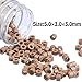 500 PCS Silicone Lined Micro Beads, 5mm Light Brown Color Hair Extension Beads Micro Rings Links Beads for I Bonded Tipped Hair Extensions