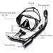 FYU Snorkel Set with Tempered Glass Dry Top Snorkel Set/Anti-Fog Lens, Diving Mask for Adults Women Men Snorkeling Diving