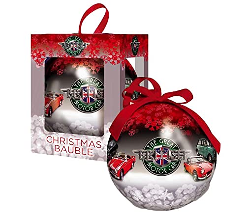 The Great British Motor Car Christmas Bauble Mini, Morris Minor, E-Type, MGB, Landrover