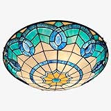 ARTZONE Tiffany Ceiling Lights, Stained Glass