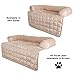 Furniture Protector Pet Cover for Dogs and Cats with Shredded Memory Foam filled 3-Sided Bolster Soft Plush Fabric by PETMAKER Â- 30Â” x 30.5Â” Beigethumb 3