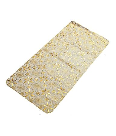 Kuber Industries PVC Table Runner - Gold (Design May Vary)