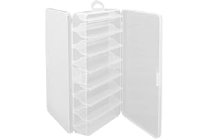 OriGlam Fishing Lure Box Tackle Storage Trays, Double Side 14 Compartments, Waterproof Accessory Box for Bait Hooks, Organize