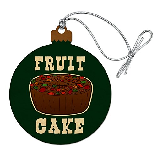 GRAPHICS & MORE Fruit Cake Wood Christmas Tree Holiday Ornament