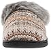 Dearfoams Women's Pattern Knit Clog with Lurex, Oatmeal, M Medium US