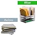 STYLISH Office Desk File Organizer – “Zero” Assembly - 33% more space - Perfect for paper filing, recipe, folders – Black Wire Mesh