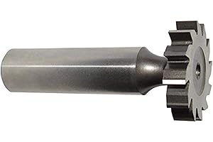 KEO CUTTERS KEO 66060 High-Speed Steel Woodruff Keyseat Cutter, Uncoated (Bright) Finish, Round Shank, 1/2" Shank Diameter, 3/4" Cutter Diameter, 10 Straight Teeth, 3/16" Face Width