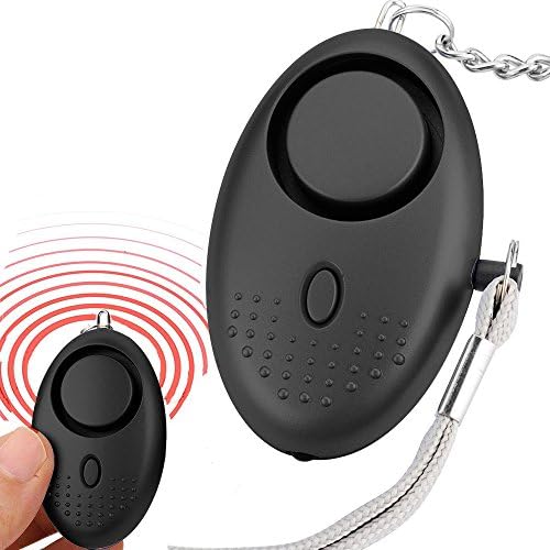 Timack Personal Alarm - 140DB Emergency Self-Defense Security Alarm Keychain with LED Light for Women Kids Girls Elderly Safety (Black)
