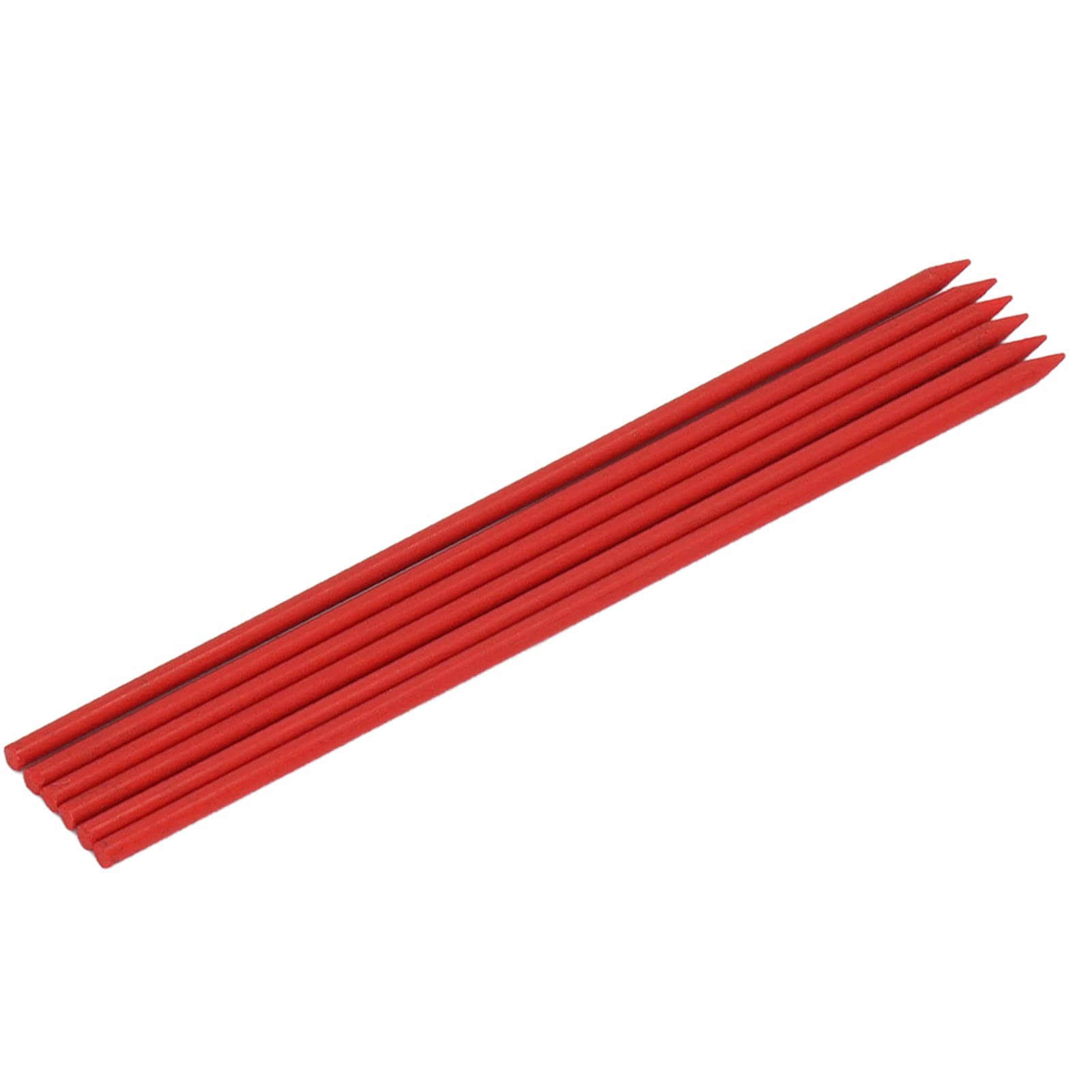 Tissting 6Pcs Carpenter Pencil Refill 120mm Length 2.8mm Diameter Woodworking Marking Tool,for Wood, Ceramic Tiles, Metal, Glass, Leather Marking(Red)