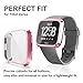 Fitbit Versa case,Ankertoy Fitbit Versa Screen Protector TPU All-Around Full Front Protective Case 0.3mm HD Clear Cover for Fitbit Versa Smart Fitness Watch (Pink)