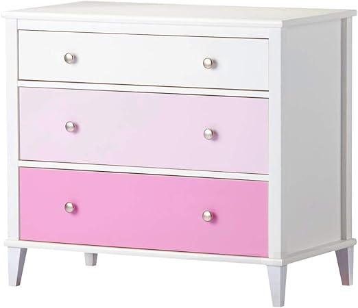 Amazon Com Efd Girls Chest Of Drawers For Bedroom 3 Storage