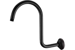 BESTILL 13 Inch S Shape Shower Head High Rise Extension Shower Arm and Flange, Oil Rubbed Bronze