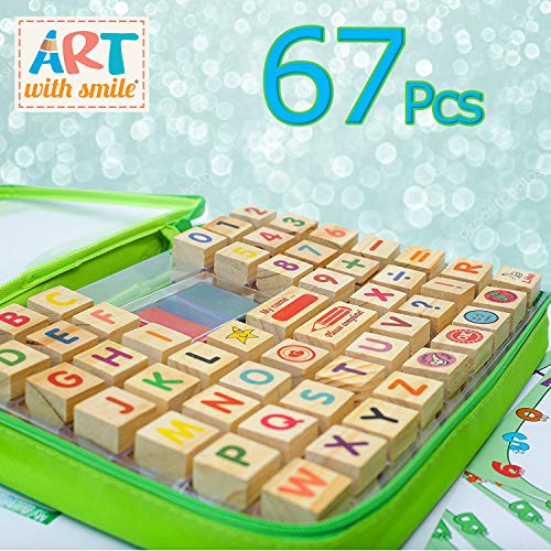 2 Alphabet+Rubber+Stamps+Non+Toxic+Washable
