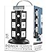Aduro Surge Protector Power Tower Family Multi Charging Station - 9 Outlets and 6 USB Ports, Smart Charge Technology for iPhone, iPad, Galaxy Nexus (Black)
