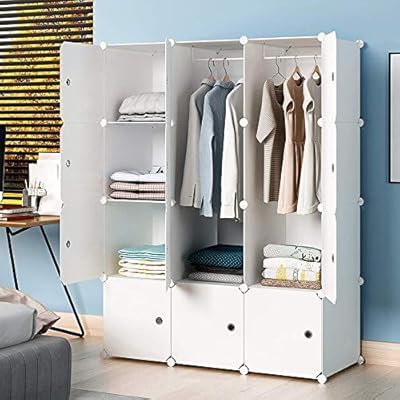 Portable Storage Cube Organizer 12 Cubes Closet Clothes Storage Shelves Cube Cabinet With Divider Design Modular Bookcase Bookshelf Toy Shelving For Apartment Bedroom Living Room Office Transparent Amazon Sg Home
