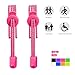 Luxsego 3 Pairs/Set Elastic No Tie Shoelaces, Best Lock Shoelaces for Adult and Kids, Durable with No Tie Elastic System, Ideal for Sneakers & Boots (Rose Red+Bright Green+Orange)