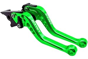 FTRT Brake Clutch Lever Compatible with Ninja 250R 2008-2012/ EX300 Ninja 300 13-18/ EX400 Ninja 400 18-23/ Z125 PRO 17-20/ KLE300 Versys-X 300 17-20/ KLX125 D-TRACKER125 10-16/ KLX150S /KLX250: Green