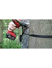TreeHopper: pernos para árboles (pasos del soporte para árboles), taladro manual, broca para taladro, funda para taladro y cinturón de escalada 3 en 1: equipo de caza para soporte para árboles