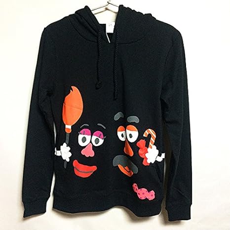 Amazon Co Jp Disney ディズニー ハロウィン トイストーリー ミスターポテトヘッド ミセスポテトヘッド エイリアン 裏毛 トレーナー パーカー S 黒 ホビー