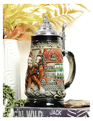 Bierkrug-Bierkrge-mit-Gravur-Deckel-Steinkrge-Bierseidel-Handgemacht-Beer-Stein-Geschenk-Souvenir-Pferdekutsche-und-Kirche-Relief-Beer-Mug-Food-Safty-Geschenkbox-Ceramic-08-Litre