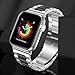 EPULY Compatible with Apple Watch Band 42mm 44mm 38mm 40mm with Case,Business Stainless Steel Metal Wristband for iWatch Series 5/4/3/2/1
