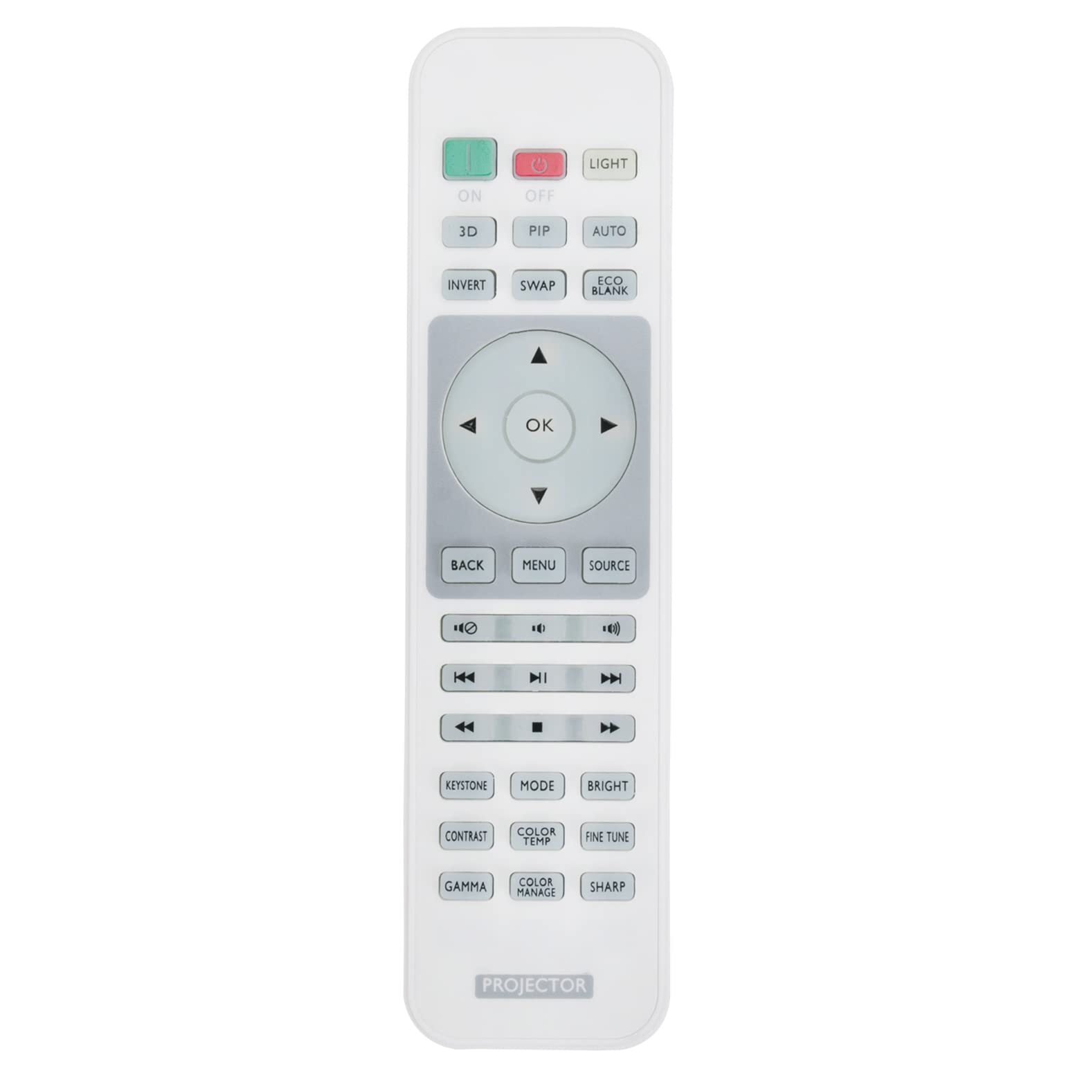 Photo 1 of Replacement Remote Control Commander fit for BenQ Digital Projector HT2050A W1050S HT1075 W2000 TH670 HT2050 HT4050 W1350 W1050 HT1070A W2000 HT3050 HT1085ST W3000 (NO Backlight Version)