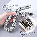 Pretty Jolly 2 Pack Magnetic Curtain Tiebacks Dark Grey Modern Drape Holdbacks view 3