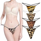 VISSAY Seamless G-String Thongs for Women No Show Thong Underwear Low Rise T-back Panties Comfortable Stretch 4 Pack
