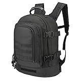 Expandable Adjustable Backpack With Waist Strap 39 - 64 L Large 3 Day Military Tactical Rucksack for Outdoors Hiking GYM Camping Trekking Bug Out Durable Comfortable and Lightweight Molle Assault Bag
