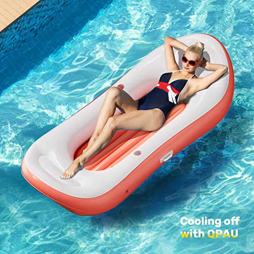 Amazon Pool Lounger Float With Cup Holder QPAU Inflatable Pool