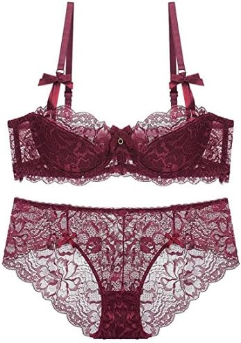EKU Women's Sexy Bra Set Ladies Lace Underwire Push-up Bra Everyday Bras