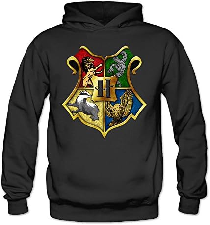 Lady's Crew-Neck Pullover Hooded Sweatshirt Harry Potter Hogwarts Logo