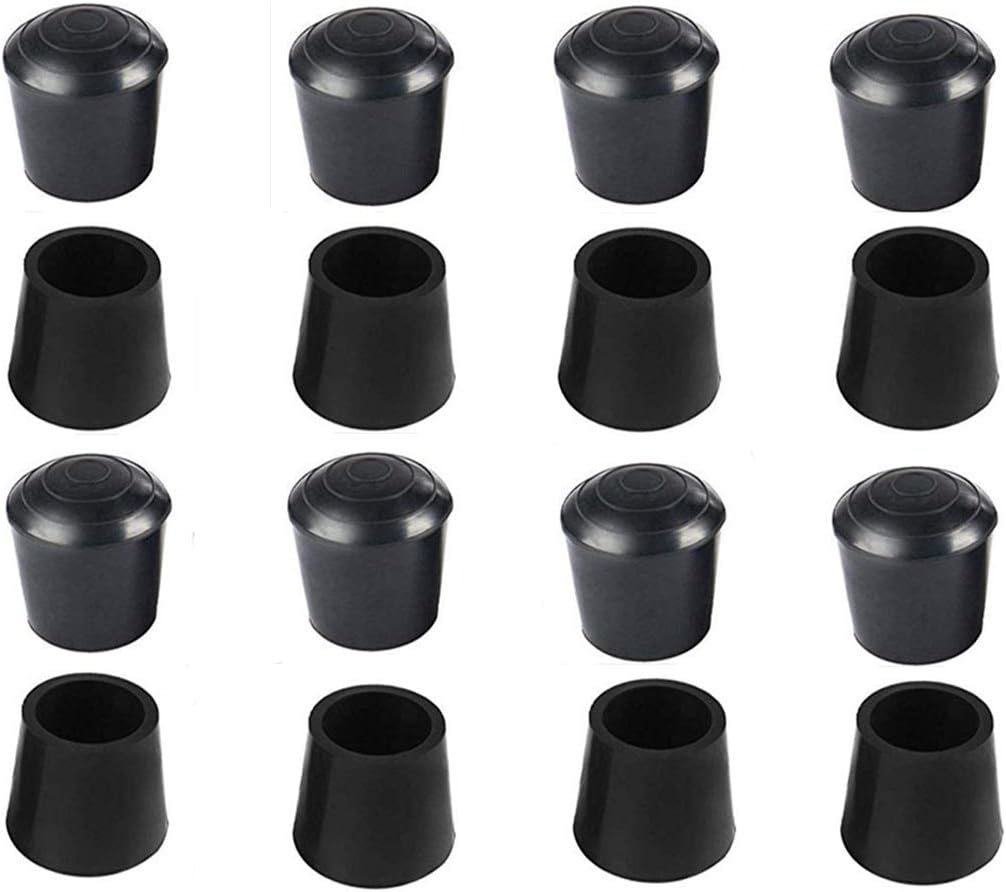 ONLYTU 16PCS Rubber Chair Leg Tips Non-Slip Round Table Desk Feet End Caps Cover Anti-Scratch Floor Protector Cups (12mm / 1/2 inch)