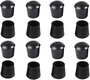 ONLYTU 16PCS Rubber Chair Leg Tips Non-Slip Round Table Desk Feet End Caps Cover Anti-Scratch Floor Protector Cups (12mm / 1/2 inch)