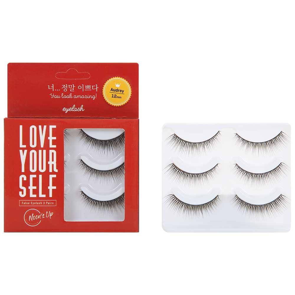 [NOON’S UP LOVE YOURSELF False Eyelash 3 Pairs] – ★Glue is not included!!★ Eyelash, Fake Eyelash, Eye Lashes, Eyebrow growth, Dramatic Lashes, Lashes with Glue (AUDREY)