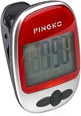 Pingko Walking Pedometer Step Counter Calorie Calculator Red view 2
