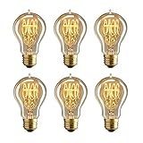 Brightech - The Original Hand Crafted Vintage Edison Light Bulbs - A19 40 Watt - 6 Pack - 18 Month Warranty