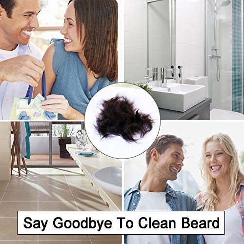 Beard Apron Beard For Man Shaving & Hair Clippings Catcher Grooming Cape Apron Keep Sink Clean, with 4 Suction Cups, Gifts for Men - White - Thumbnail 6