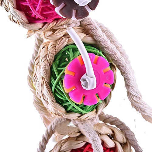 NPLE--Pet Bird Parrot Swing Cage Toy Chew Bites for Parakeet Cockatiel Cockatoo Conure