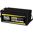 Feuruetc 12V 200Ah LiFePO4 Battery - RV Lithium Battery with 200A BMS, 15000+ Deep Cycles, FCC&UL Certificates, 10 Year Lifetime, Ideal for Solar System, RV, Marine, Travel Trailer, Off-Grid Power
