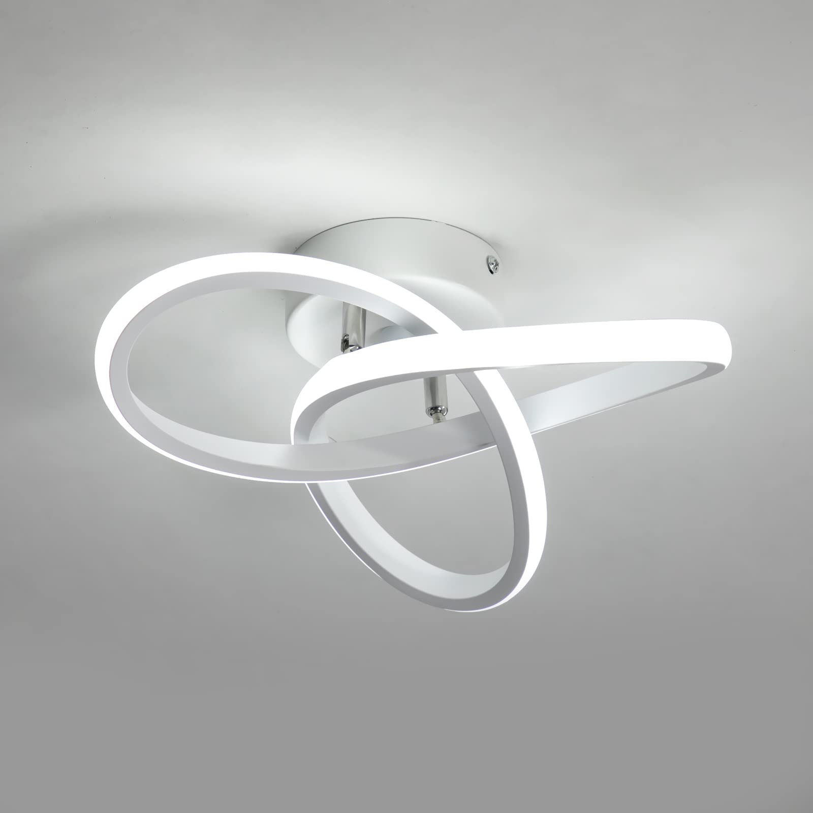 minifair minfair Modern LED Ceiling Light,Round Geometry Ceiling Lamp,Chic Chandelier 6000K for Hallway,Living Room,Bedroom 18W Dia 24CM